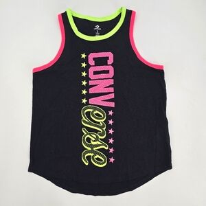 Converse Kids Black Tank Top with Neon Accents Size L